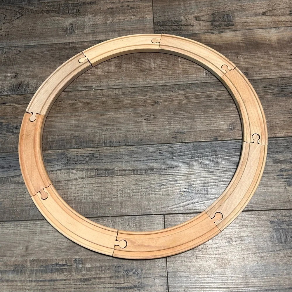 Lot of 8‎ Wooden Train Track Curve Pieces Double Sided Fits Brio Thomas Lillabo